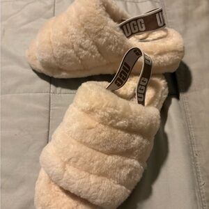 UGG Plush Tan Slippers